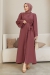 İnci Detaylı Abaya - Gül Kurusu