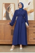 İnci Detaylı Abaya - İndigo