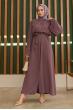 İnci Detaylı Abaya - Leylak