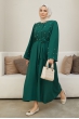 İnci Detaylı Abaya - Zümrüt