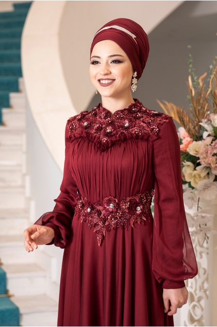 Açelya Abiye - Kırmızı - Al Marah