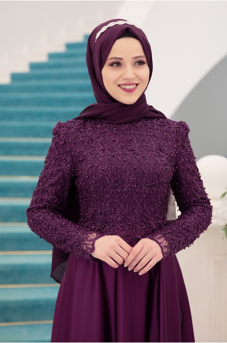 İnci Abiye - Mürdüm - Al Marah