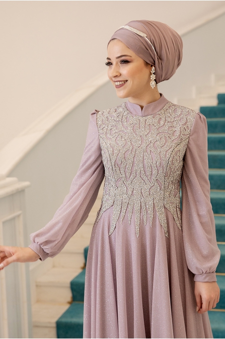 Salkım Abiye - Pudra - Al Marah
