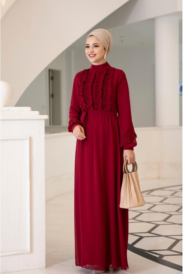 Başak Elbise - Kırmızı - Al Marah