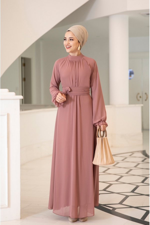 Miraç Elbise - Şeftali - Al Marah