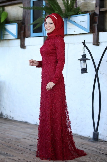 Aslı Abiye - Bordo - Al Marah