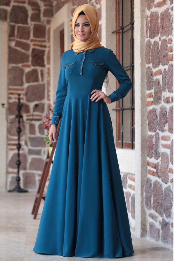 Al - Marah - Cemre Elbise - Petrol Mavi