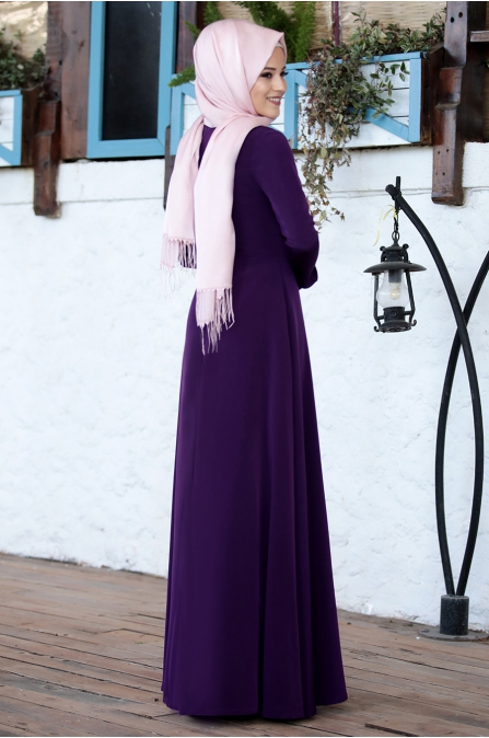 Al Marah - İkra Elbise - Mor