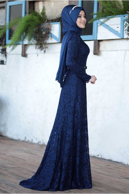 Al Marah - Işıl elbise - Lacivert