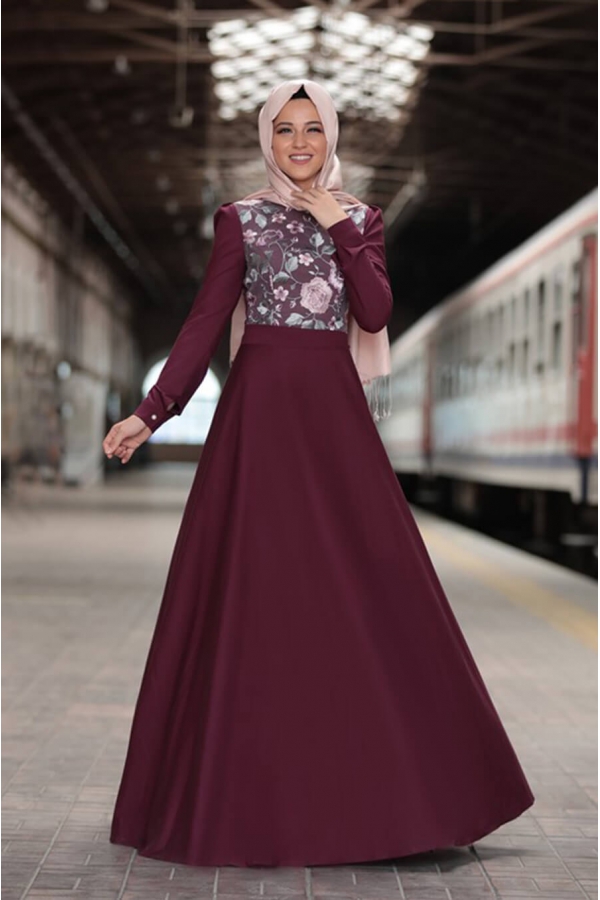 Zara Elbise - Mürdüm - Al Marah