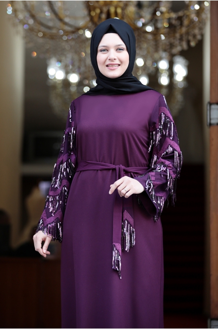 Destan Abaya - Mor - Amine Hüma