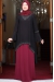 Eslem Abiye Elbise Siyah Bordo