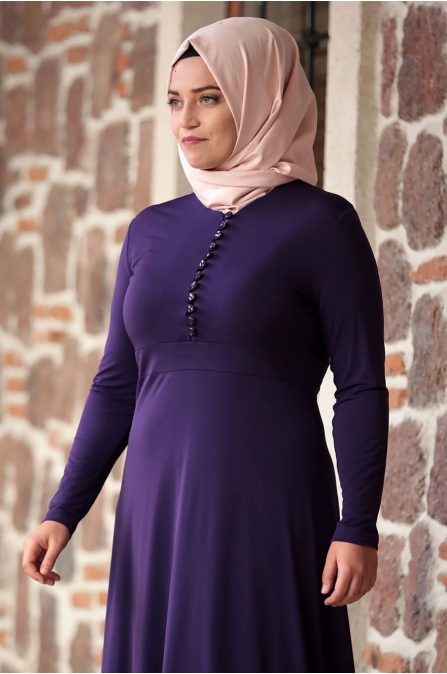 Hatun Elbise - Mor - Amine Hüma