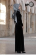 Asil Kadife Elbise  - Siyah - Amine Hüma