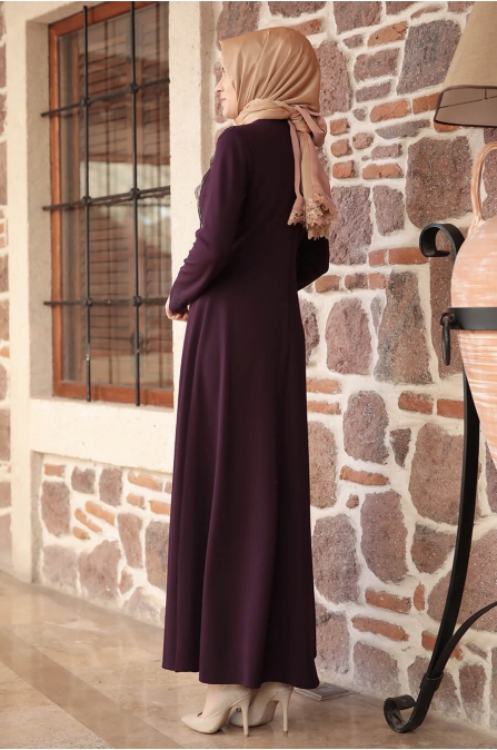 Amine Hüma - Gülzade Elbise - Mor