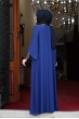Önü Pul Payet Tesettür Elbise - Mavi