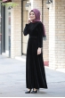 Tutku Kadife Elbise - Siyah - Amine Hüma