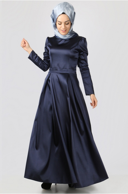 Azra Özer - Elegant Elbise - Lacivert