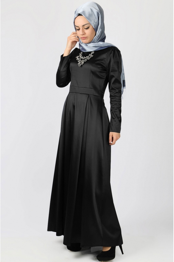 Azra Özer - Elegant Elbise - Siyah