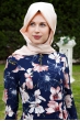 Azra Özer - Firuze Elbise Çiçekli