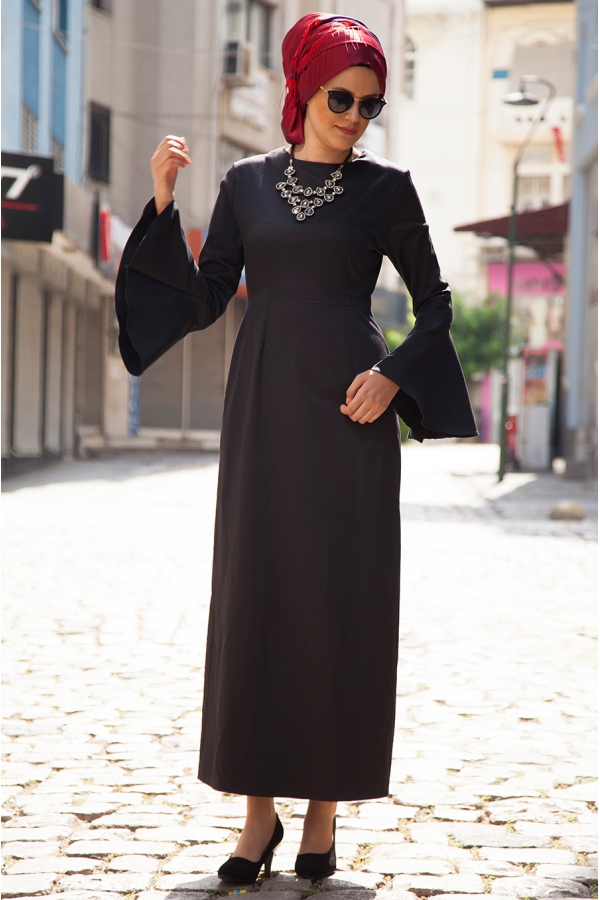 Azra Özer - Kuğu Elbise - Siyah
