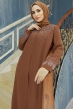 Lina Büyük Beden Abiye - Camel