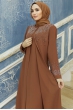 Lina Büyük Beden Abiye - Camel