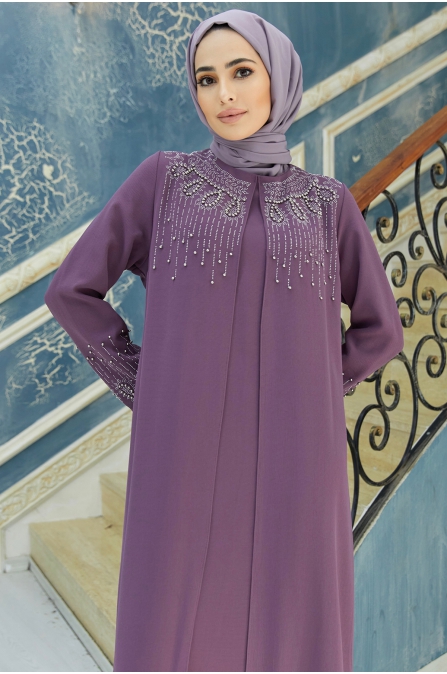 Lina Büyük Beden Abiye - Leylak