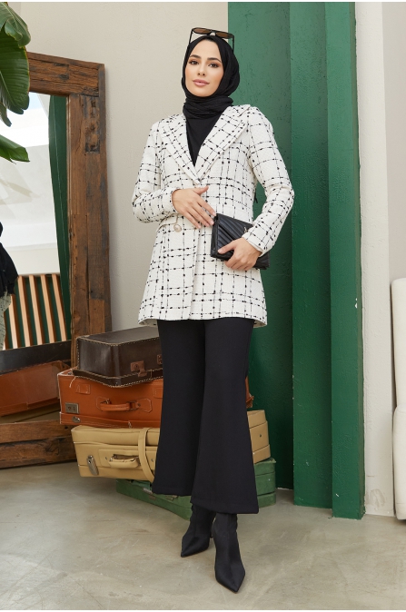 Tüvit Blazer Ceket - Ekru