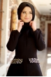 Sırma Taşlı Elbise - Siyah - Dilek Etiz