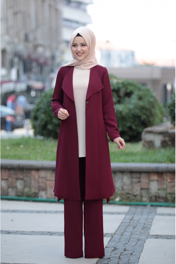 Süreyya Takım - Bordo - Dress Life