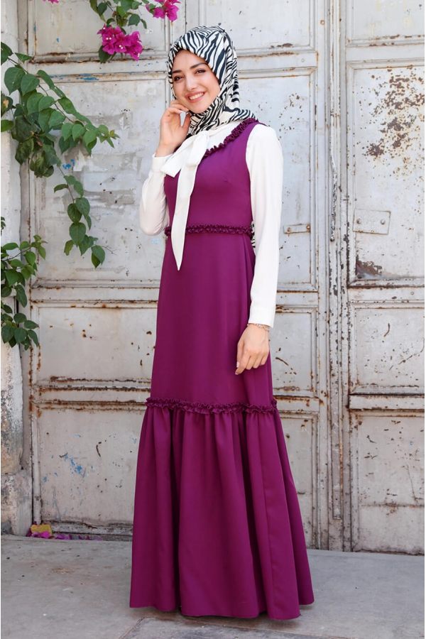 Kot Elbise - Fuşya - Gamze Özkul