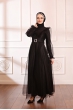 Nevra Tesettür Abiye - Siyah