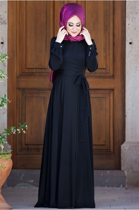 Minel Aşk - Siyah Anvelop Elbise