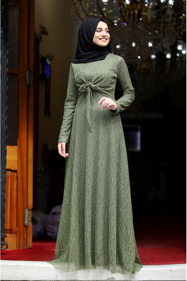Dilşah Elbise - Yeşil - Piennar