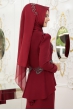 Hürrem Tesettür Abiye - Bordo - Pınar Şems