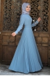 Piliseli Elbise Mavi - Pınar Şems
