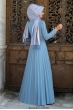 Piliseli Elbise Mavi - Pınar Şems