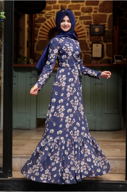 Bahar Elbise - İndigo - Pınar Şems