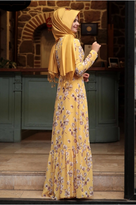 Bahar Elbise - Sarı - Pınar Şems
