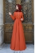 Cepkenli Elbise - Kiremit - Pınar Şems