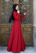 Cepkenli Elbise - Kırmızı - Pınar Şems
