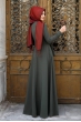 İşlemeli Elbise - Haki - Pınar Şems