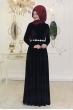 Kadife Elbise - Siyah - Pınar Şems