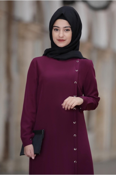 Rümeysa Tunik Pantolon Takım - Mürdüm - Rabeysa