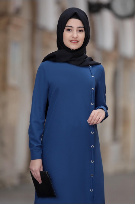 Rümeysa Tunik Pantolon Takım - Saks - Rabeysa