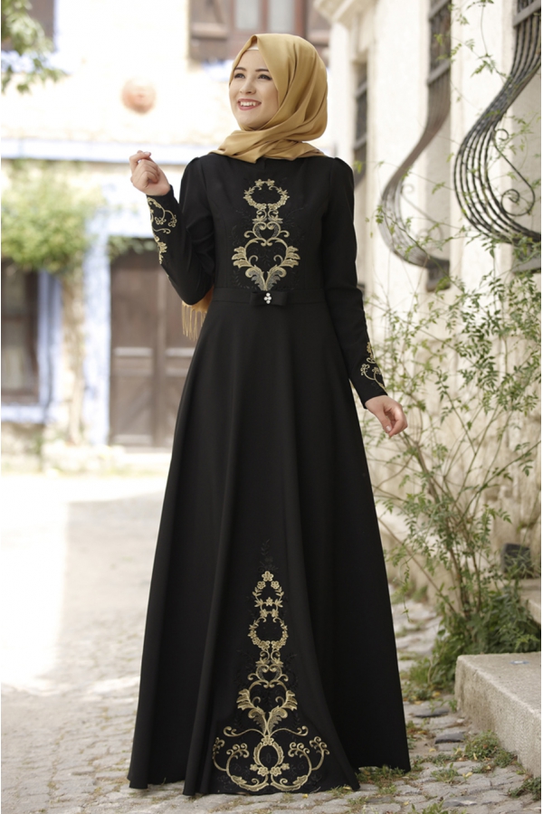 Rana Zen - Sahra Elbise - Siyah
