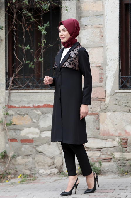 Sude Ceket Pantolon Takım - Kahve Rengi - Rana Zen