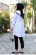 Yakası Dantelli Tunik - Ekru