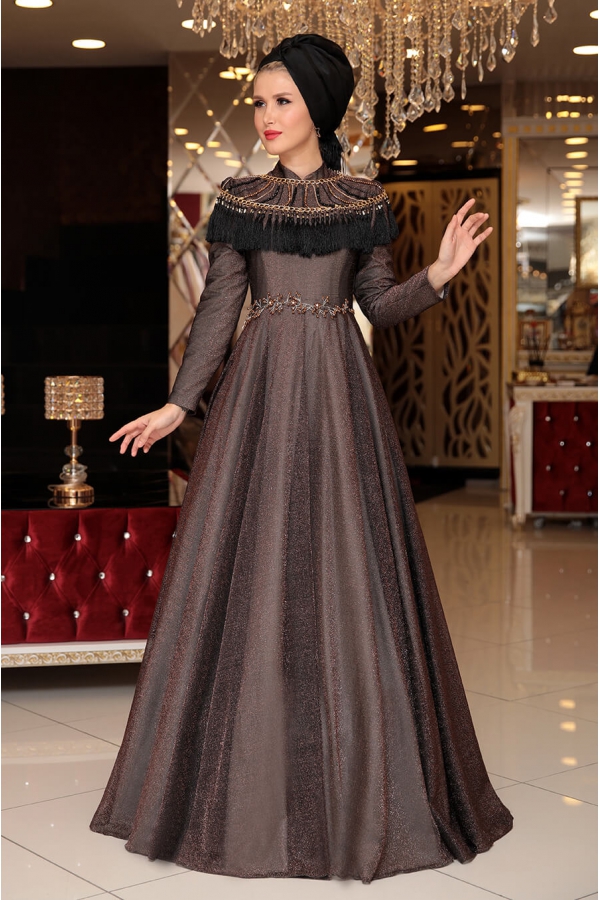 Venezia Abiye Bronz - Selma Sarı